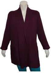 JM Collection Wine Wrap Sweater