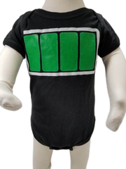 Battery charge black onesie 6mos