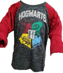 Gray/red Hogwarts long-sleeve