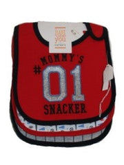 Mommy #1 "Snacker" red bib set