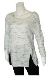 Alfani Women Black & White Cutout Sweater M