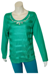 Green Jeweled Sweater