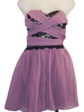 Minuet wrapped layered lace dress