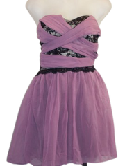 Minuet wrapped layered lace dress