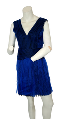 Minuet sewn pleats contrast dress