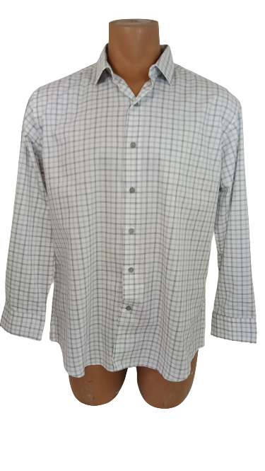 Alfani men's dress shirt white/gray