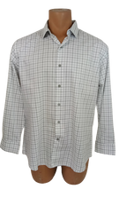 Alfani men's dress shirt white/gray
