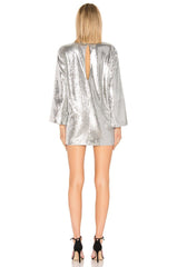 mini silver dress for women