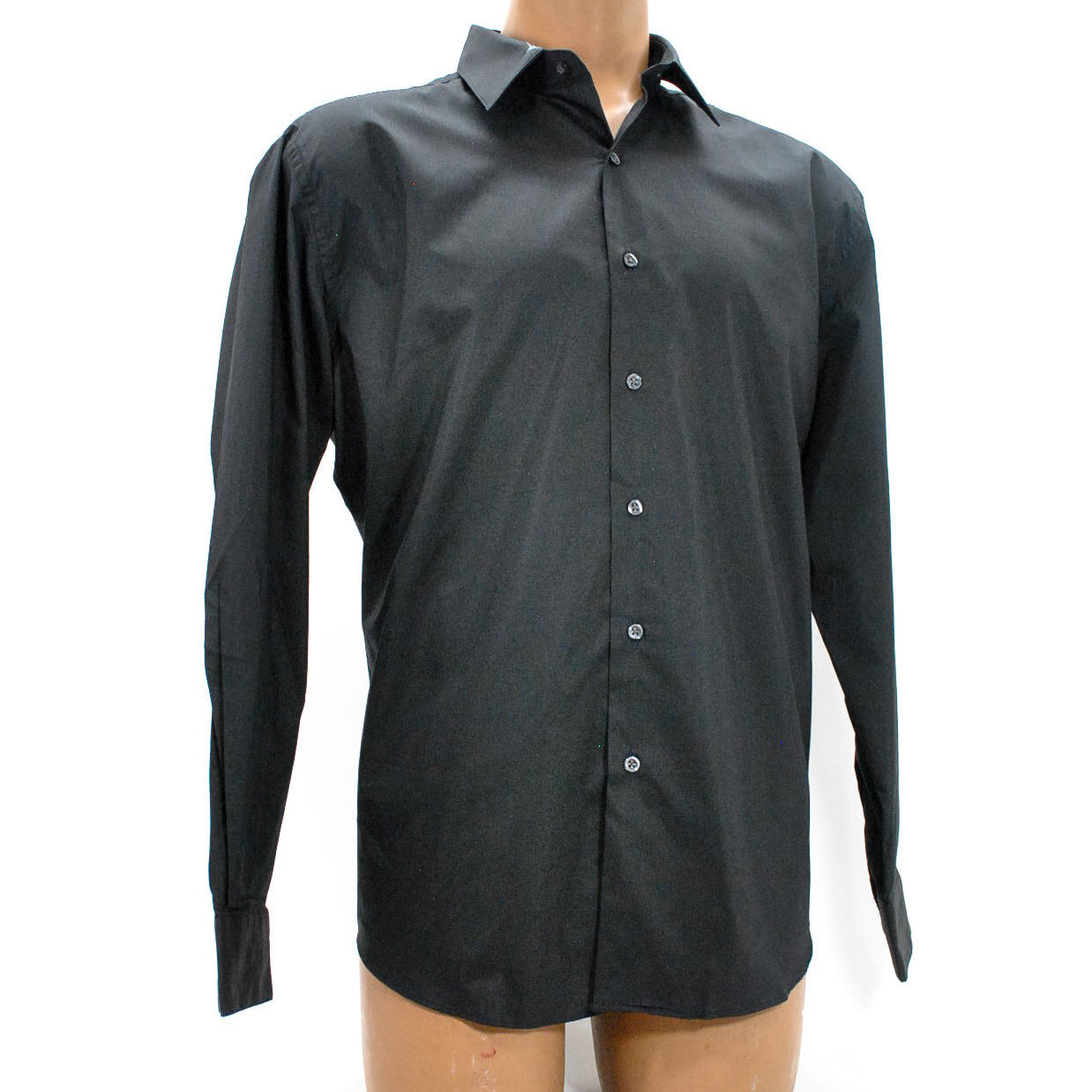 Alfani Men Black Fashion Slim Fit Long Sleeve Shirt 17-17 1/2, 34/35