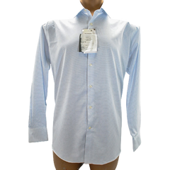 J M Haggar blue dress shirt 17-17.5, 34/35