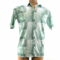 Alfani Midtone Aqua Linen Table Stretch Shirt Small
