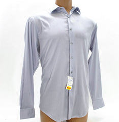 Alfani Men Silver AlfaTech Regular Fit Long Sleeve Shirt S14-14 1/2, 32/33