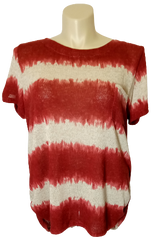 Janette Red/Cream Shirt