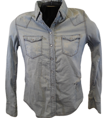 Carmar Distressed Denim Top