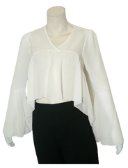 Urmoda Sheer Long Sleeve Top