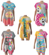 Paris Pink Ladies Cotton Poly Printed Sleep Shirt