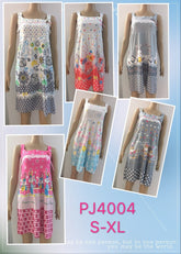 Paris Pink Ladies Assorted Print Lace Top Sleeveless Night Gown