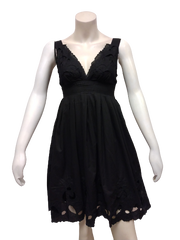 Minuet Black Embroidered Dress