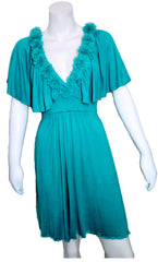 Minuet Green Ruffled Dress