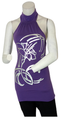 Purple/Silver Mar-Q Halter Top