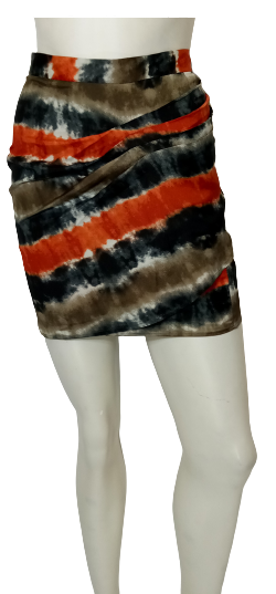 4 Ena Skirt in Gray/Orange