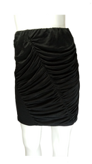 4 Ena Black Women Gathered Miniskirt Small