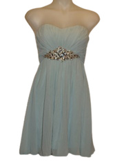 Minuet Aqua Strapless Dress