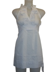 Minuet White Ruffled Dress