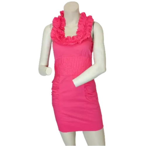 Minuet Women’s Pink Dress with Ruffles, Size Small