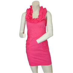 Minuet Women’s Pink Dress with Ruffles, Size Small