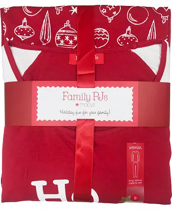 Family Pajamas - Mens & Women Ornament Print Pajama Set