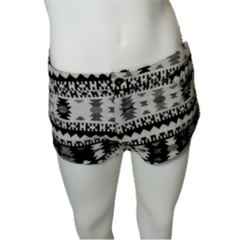 Rumor Boutique Black/Gray Women's Shorts - XS