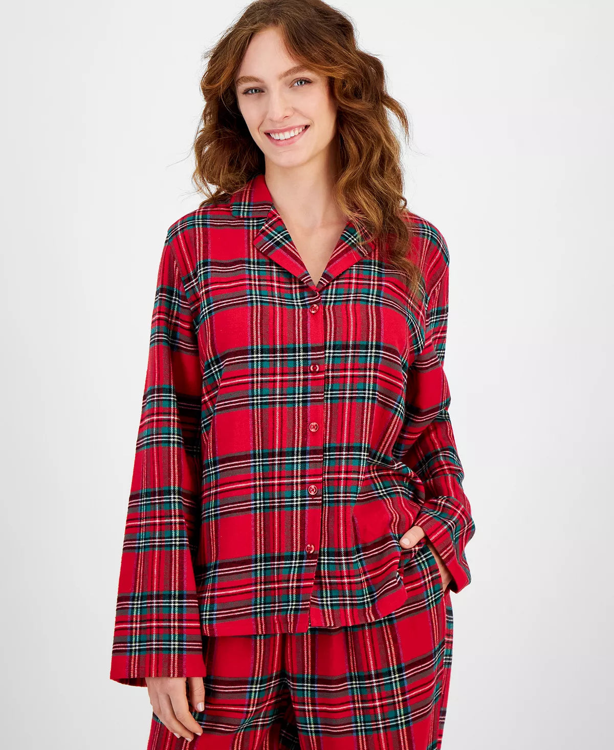 Family Pajamas Women Cotton Plaid Pajamas Set Brinkley Plaid