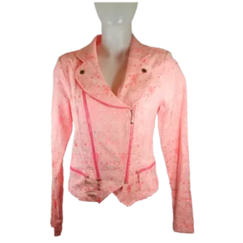 M/2 By Mocha Apparel Girls’ Pink Blazer with Zippers, Size Medium