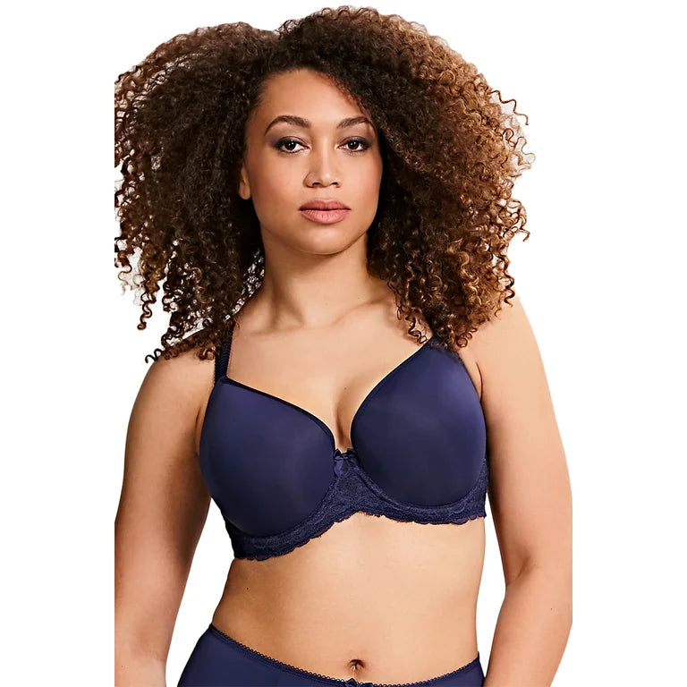 Sculptresse by Panache Sasha Plus Size Plunge Lace Bra Ink