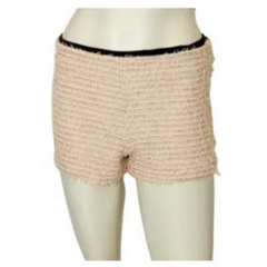 Millau Girls’ Peach/Silver Shorts with Side Zipper, Size XS