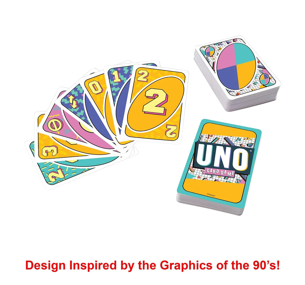 Mattel UNO - Retro Version 90s - Family Card Game