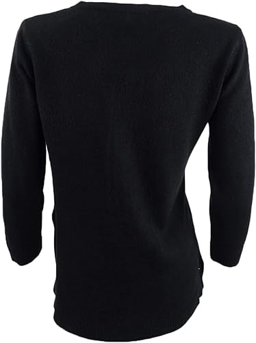 Karen Scott Woman Luxsoft Black Sweater V Neck