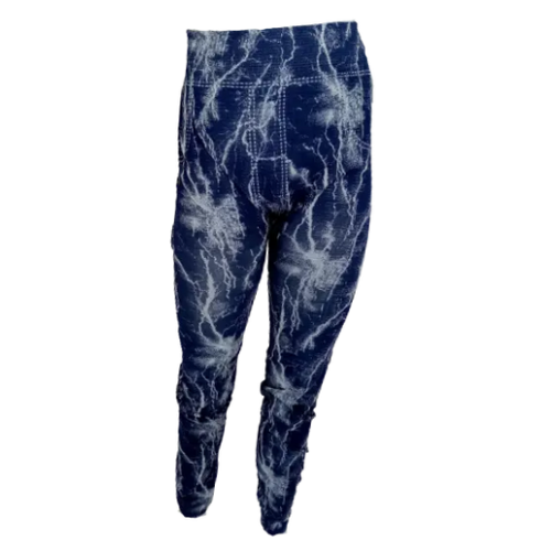 Chuns Girls’ Blue/White Lightning Leggings, Youth One Size