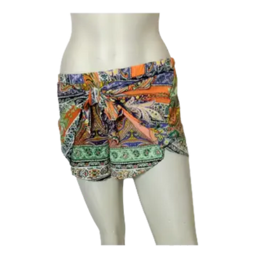 Honey Belle Women’s Multicolor Swim Shorts, Size Medium