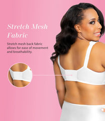 Exquisite Form White Front-Closure Wireless #5100530 Full-Fit Bra - Plus Too