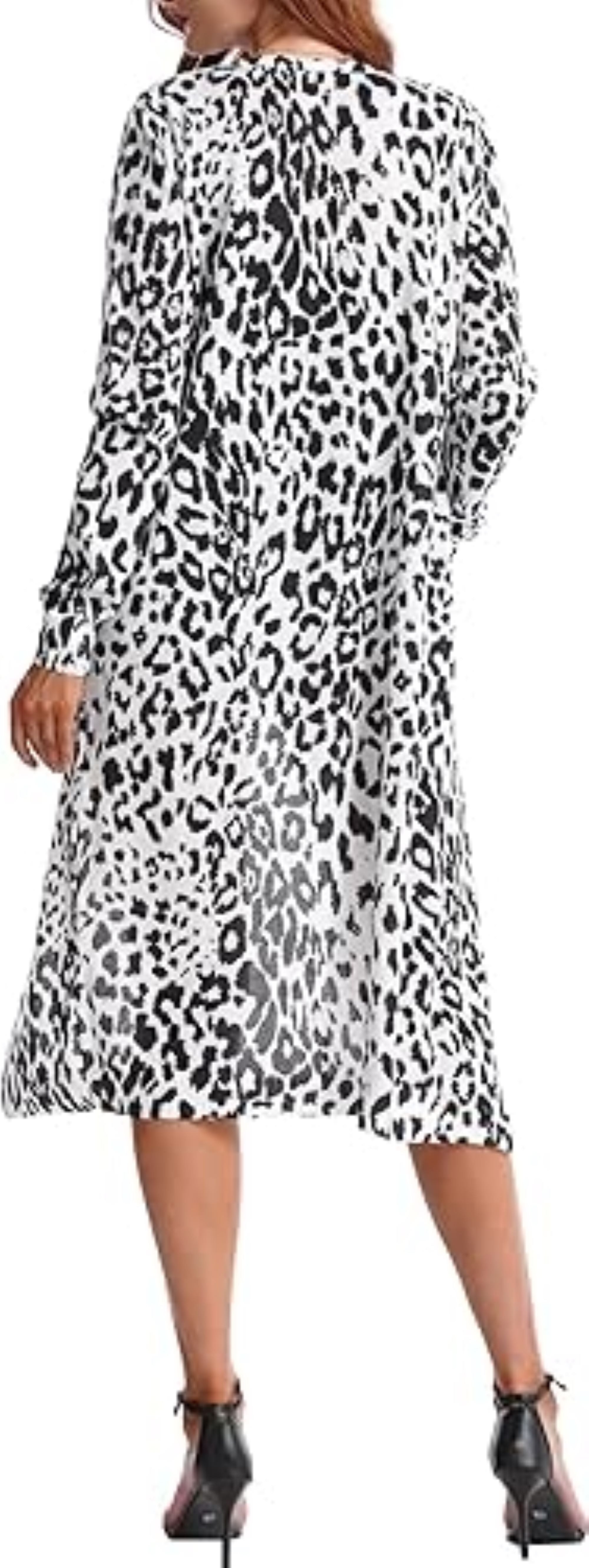 UDEAR Black & White Leopard Duster