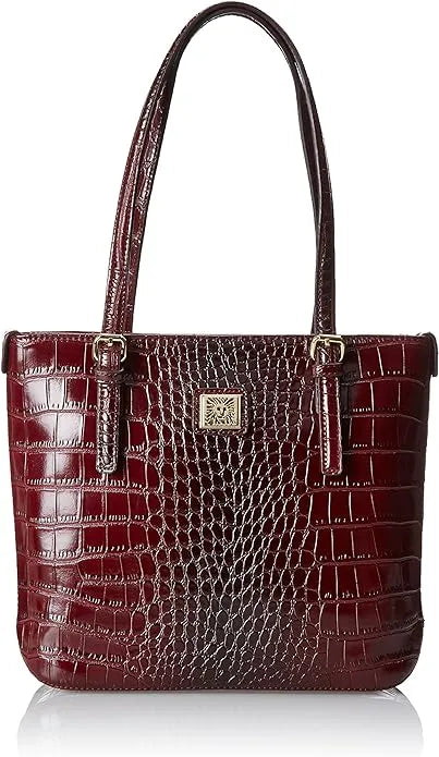 Anne Klein Red Crocodile Shoulder Bag