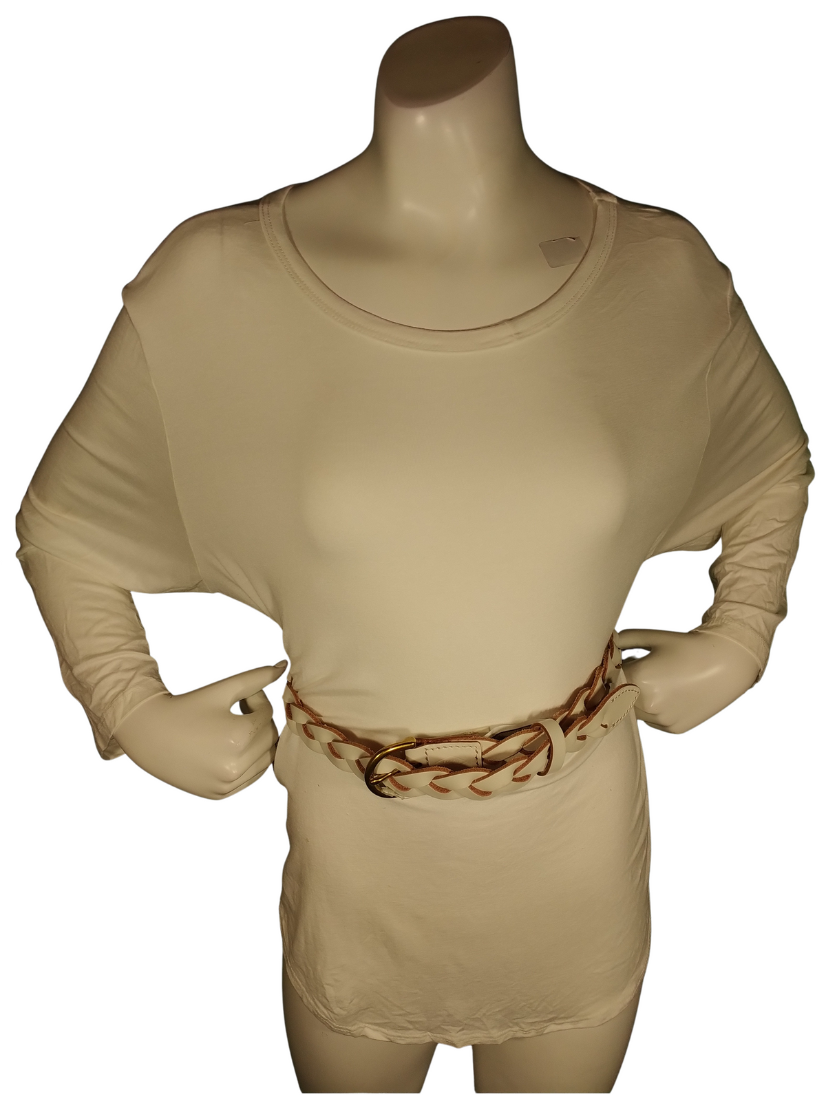 Fossil white belt