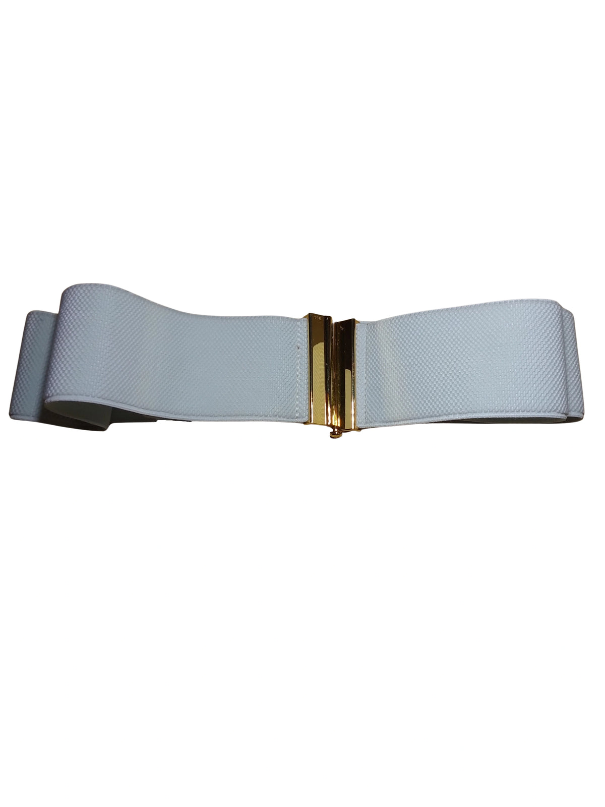 Lauren Ralph Lauren Cream Stretchy Belt 2.375"x36.5" Webbing Waist Belt with Slide Closure