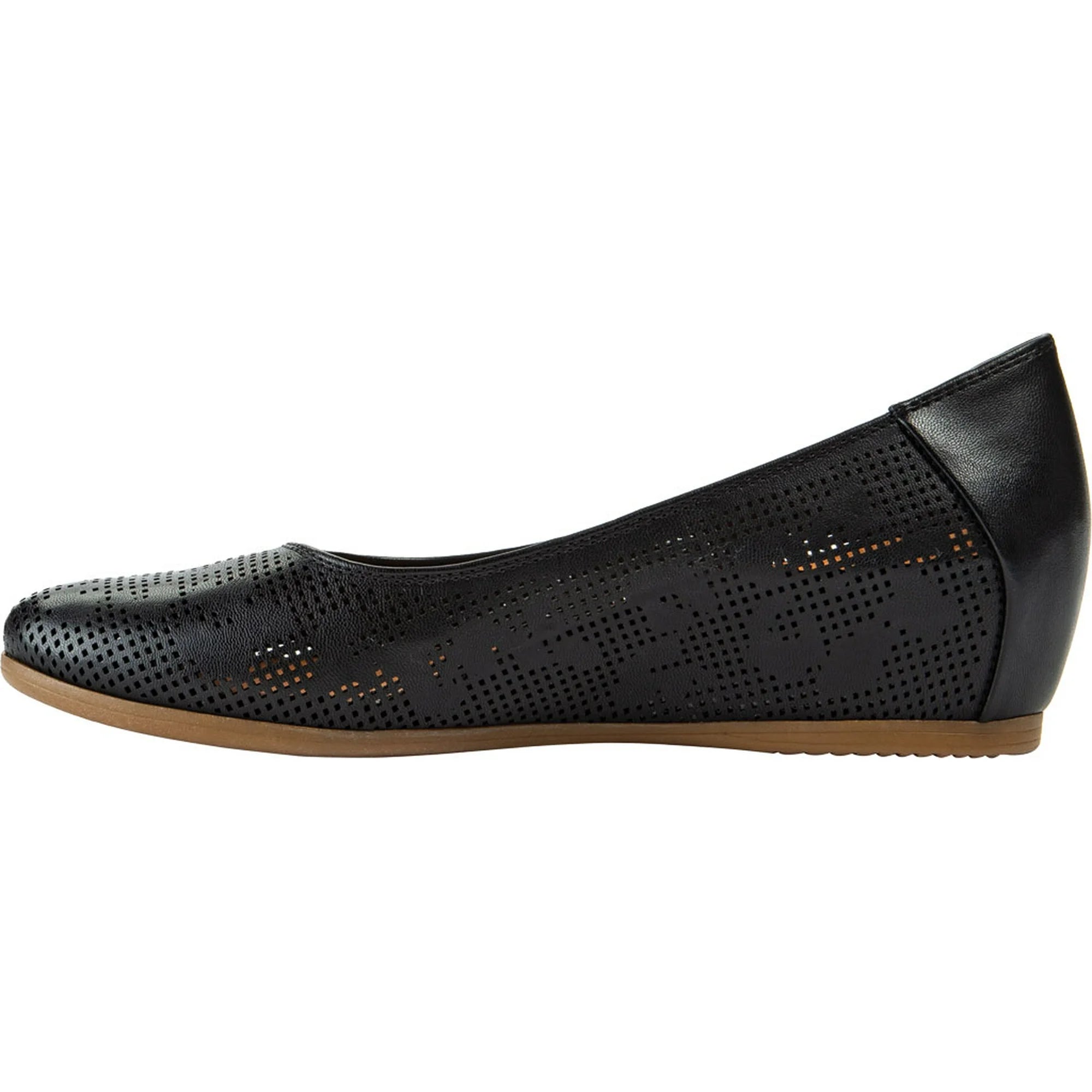 Baretraps POSTURE Black Perforated Nixy Flats