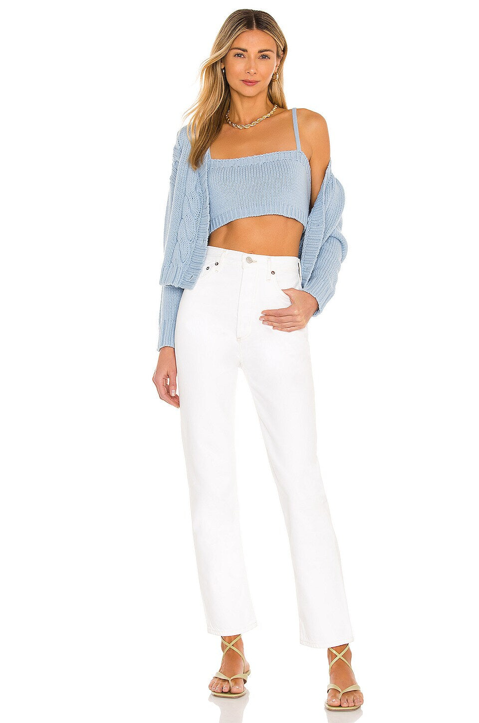 Baby Blue Tops -Top in Baby Blue - Callahan Lu