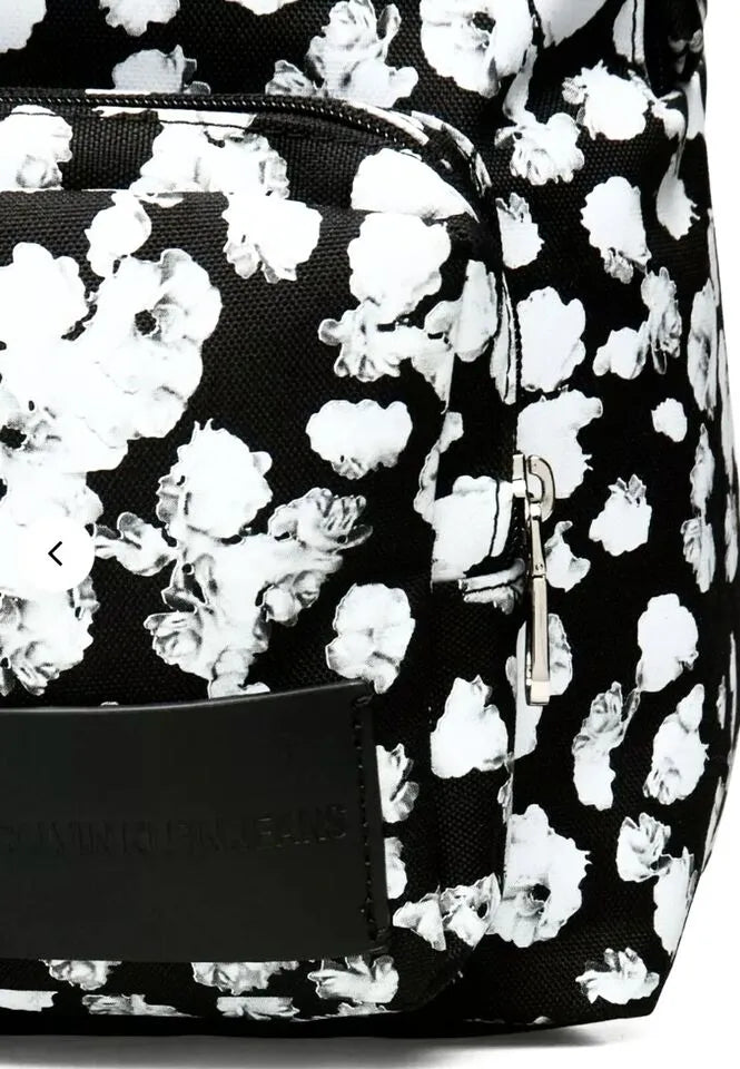 Calvin Klein - Black and White Floral Print Backpack
