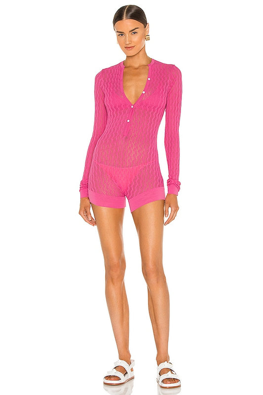 Dodo Bar Or Helen Romper in Pink - Replaced Buttons