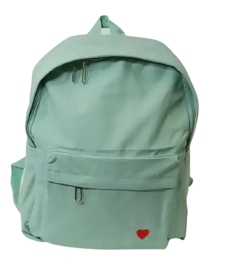 Diva General Collection Light Green with Heart Backpack
